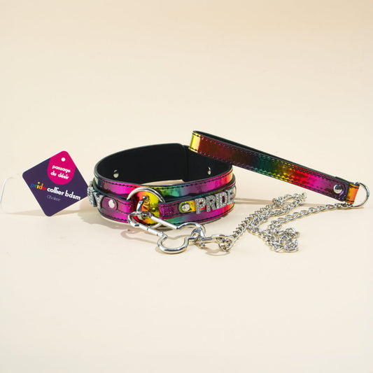 Collier et laisse Pride