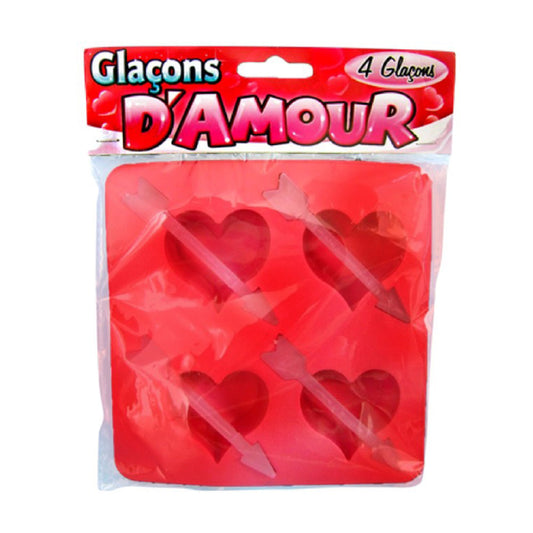 Bac à glaçons d’amour cœur-flèche